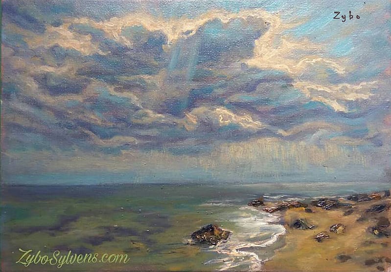 Bright Sky, Black Sea | oil on canvas