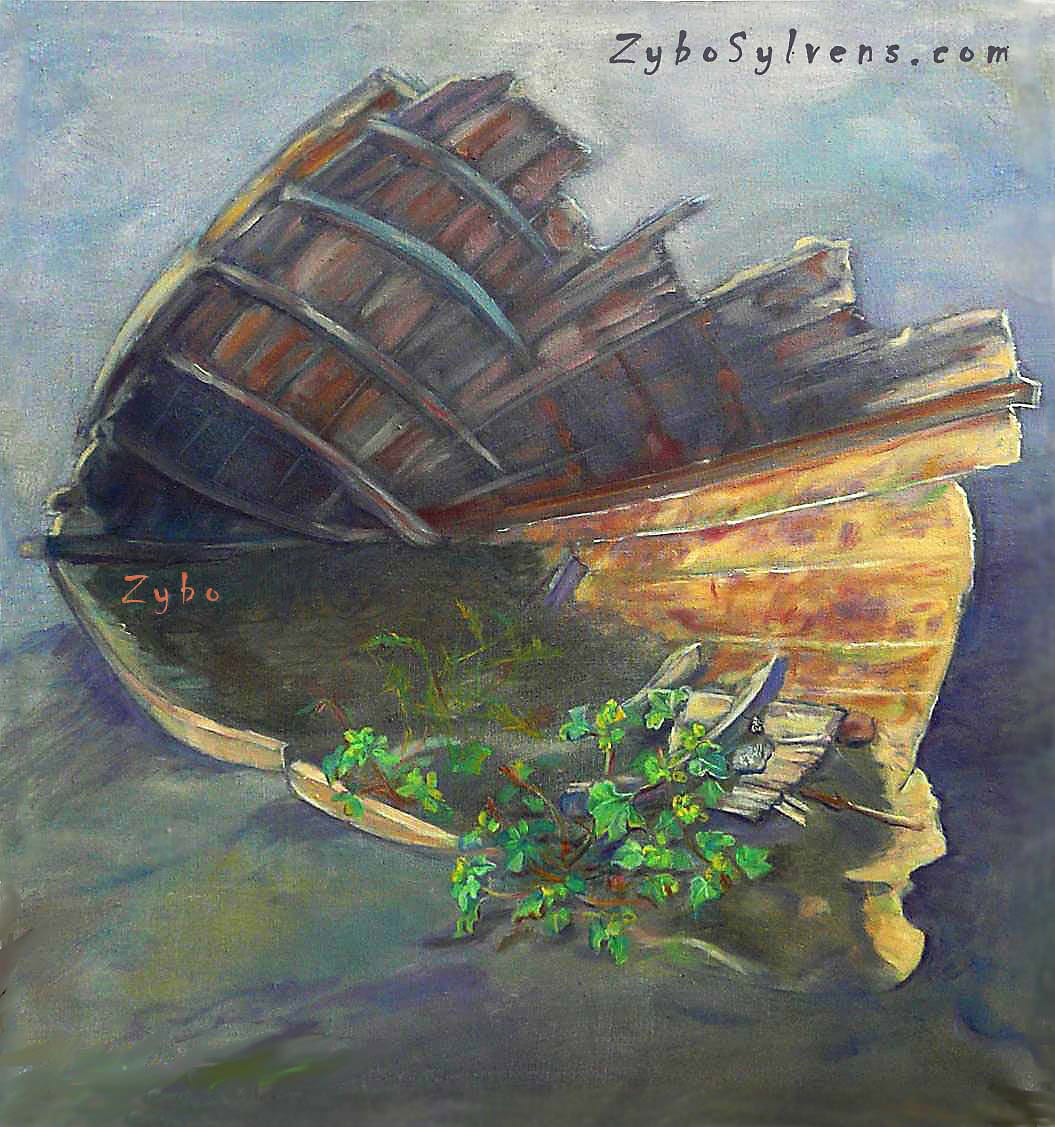 Boat-Shell, oil on canvas